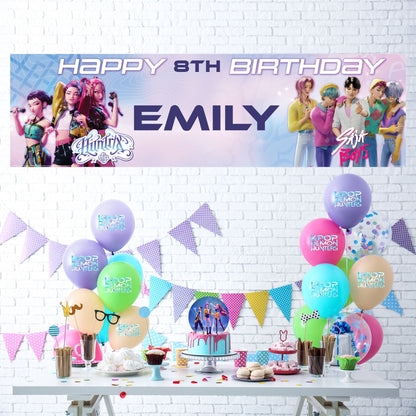 K-pop Demon Hunters Birthday Banner