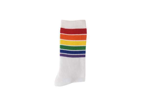 Regenbooggestreepte sokken