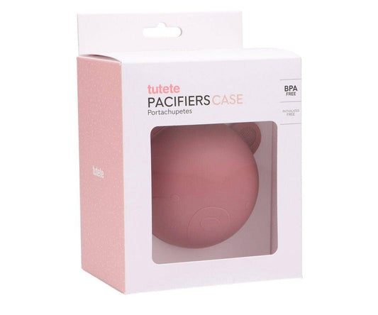 Porte-sucette en silicone Ours rose Dust