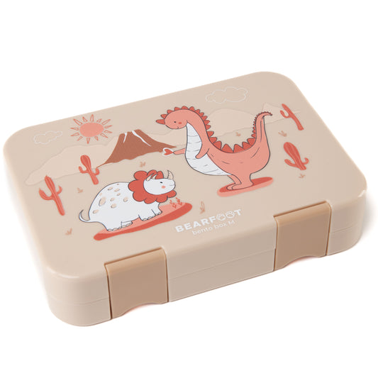 Brotdose Kinder mit Fächern, Lunchbox, Bento box - Dinos