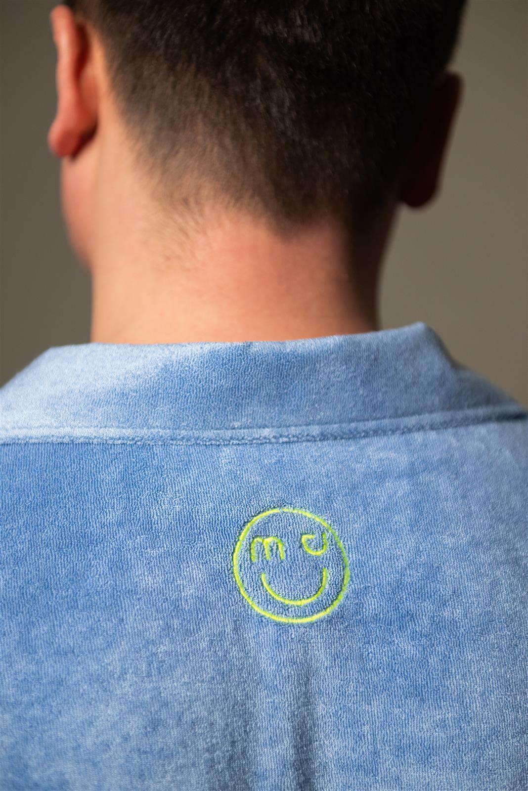 Polo en éponge bleu-gris – vue produit 6