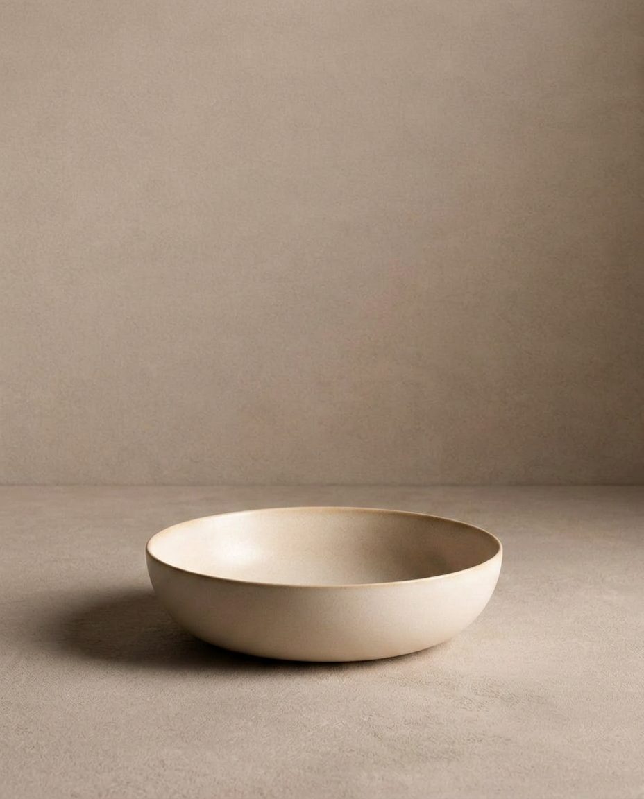 Assiette à pâtes en grès Dune 21 cm
