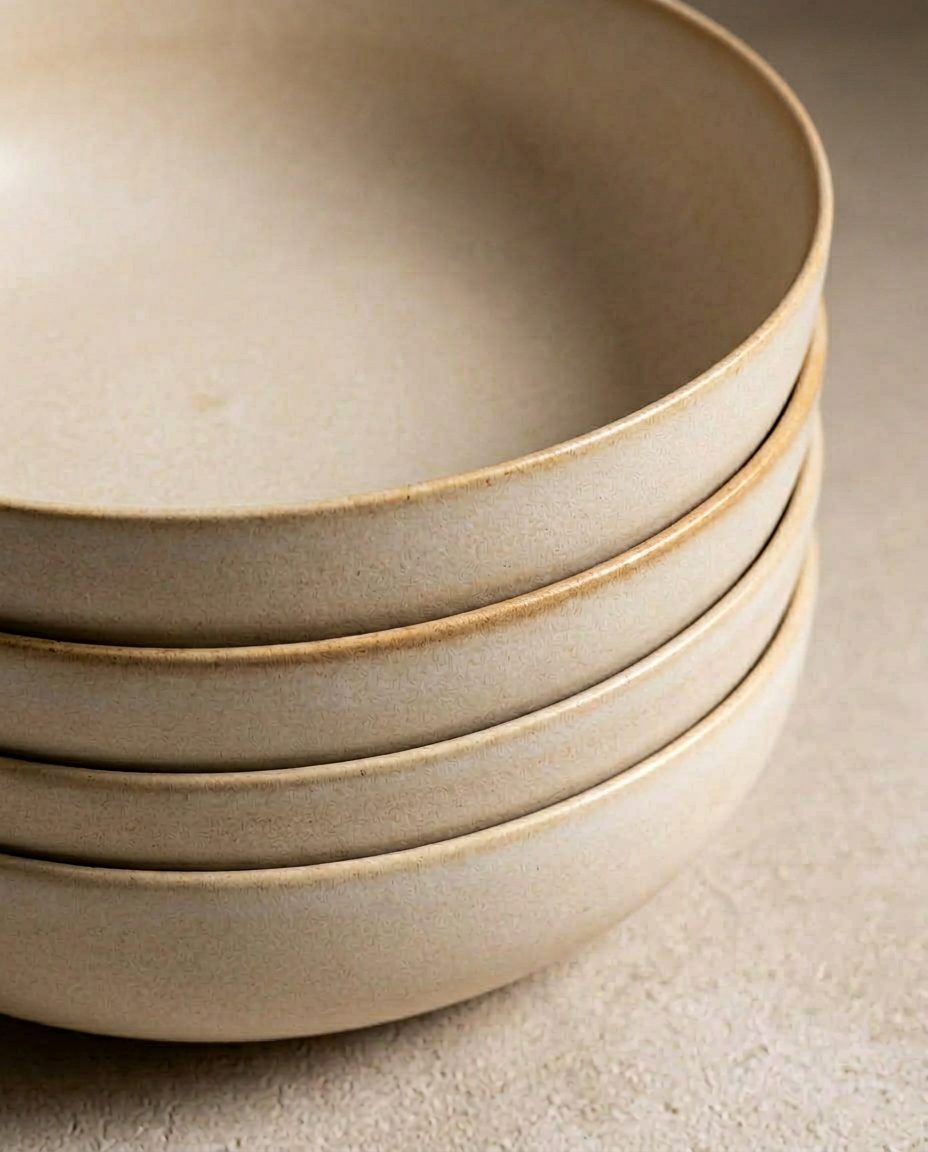 Assiette à pâtes Dune en grès – 21 cm