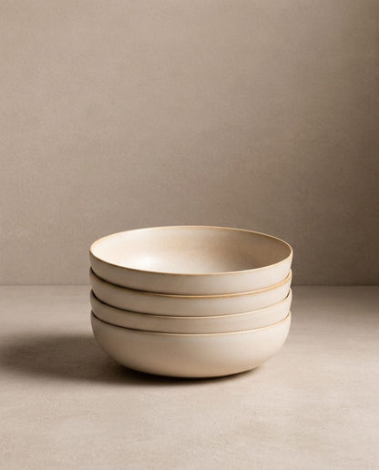 Assiette à pâtes en grès Dune 21 cm