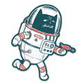 Cat Space Sticker