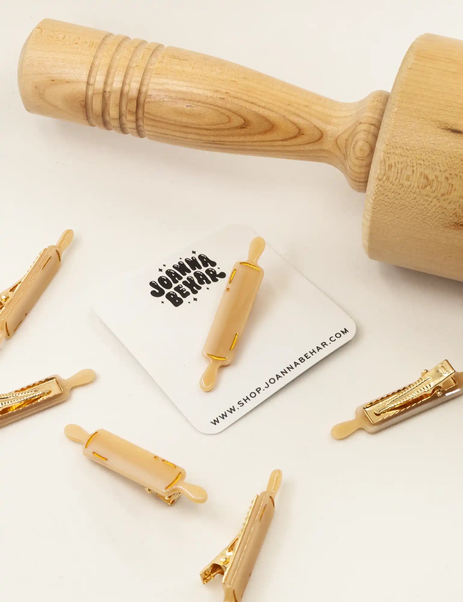 Rouleau – à pâtisserie barrette pince crocodile design soigné | Joanna Behar – vue 1