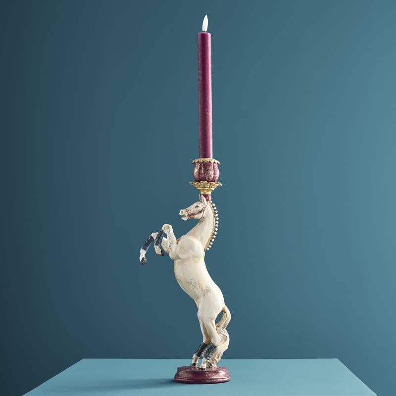 Witte circuspaard kroonluchter