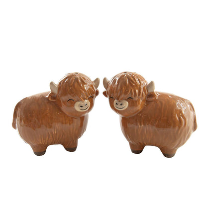 Salt and pepper Highland cow
