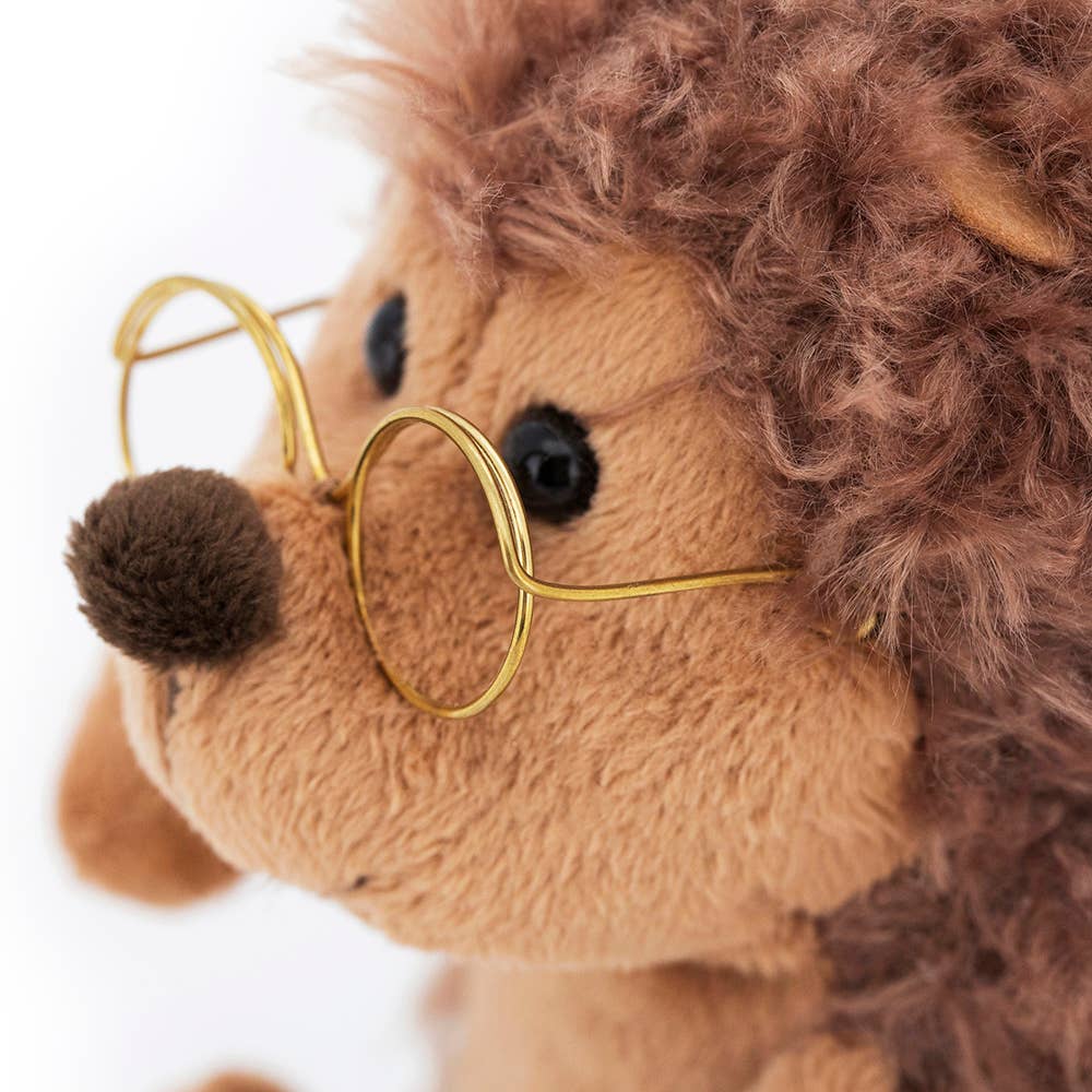 Prickle hedgehog plush toy with glasses, 20 cm
