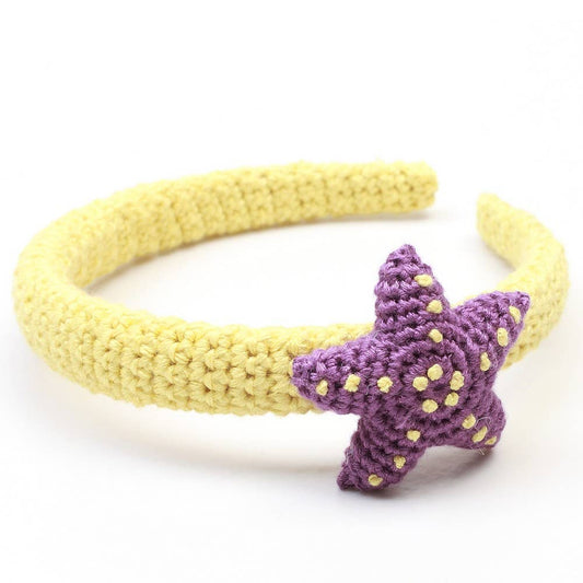 Headband with starfish - Yellow