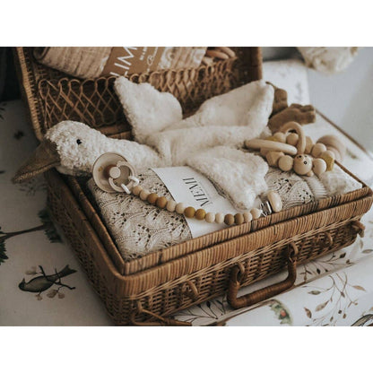 Petite bouillotte en forme d'oie blanche câline