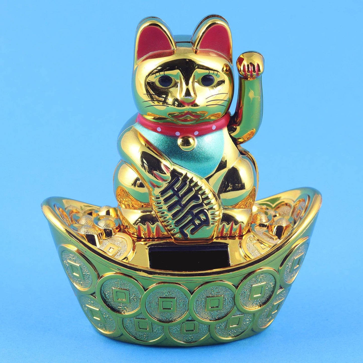 Lucky golden solar cat 10cm