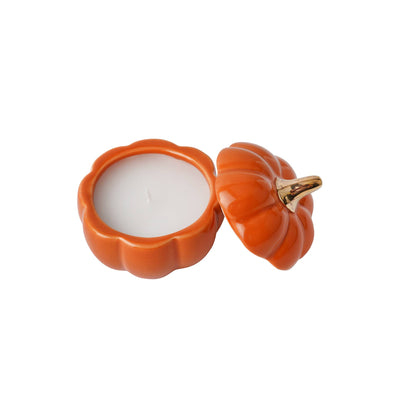 Hug Season Orange Pumpkin Ceramic Candle Holder