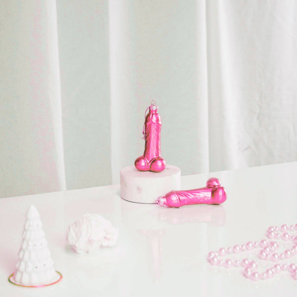 Roze Zizi kerstbal