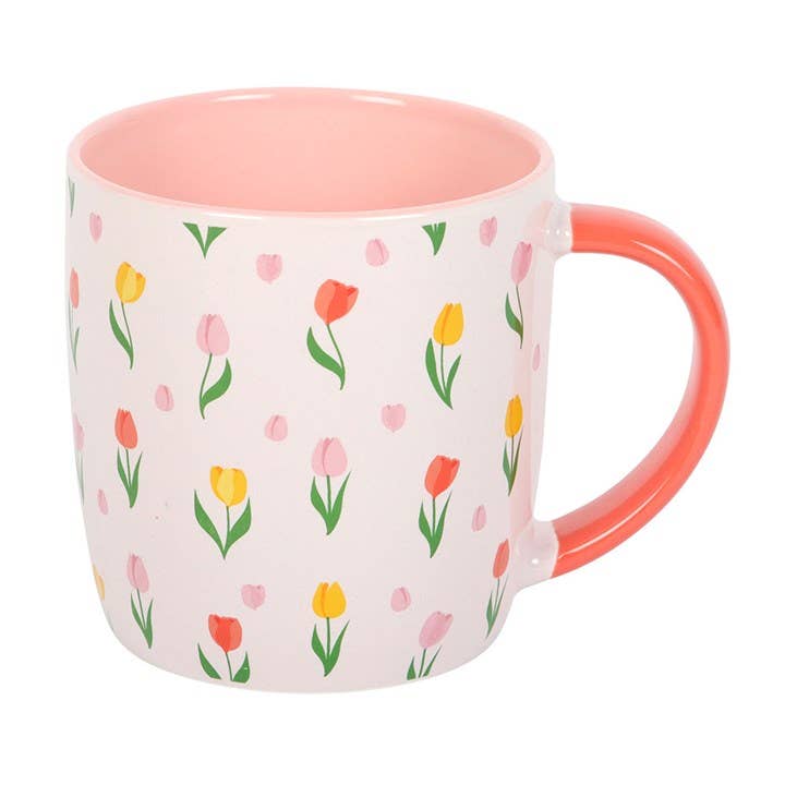 Tulip pattern mug