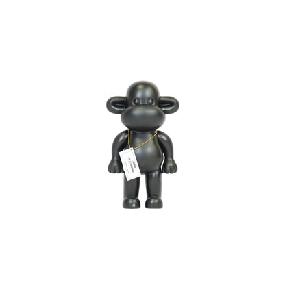 Decoratief ornament - Apenbeeldje 'De Legende' - Polyresin - Zwart - 20,5 x 13,5 x 35 cm