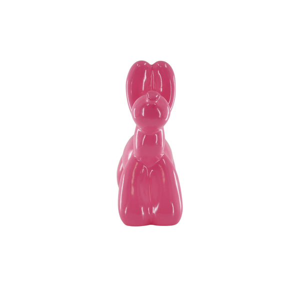 Decoratie - Spaarpot in de vorm van een ballonhond - Neonroze - 17x7x17cm