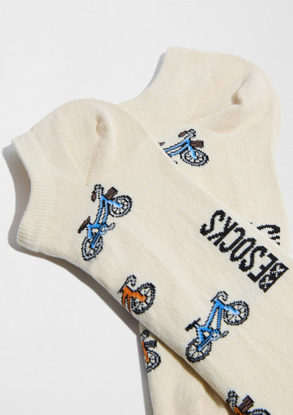 BeBicycle Beige - Chaussettes courtes 100 % coton biologique