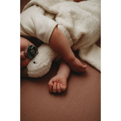 Grande chaufferette peluche en forme d’oie | blanc