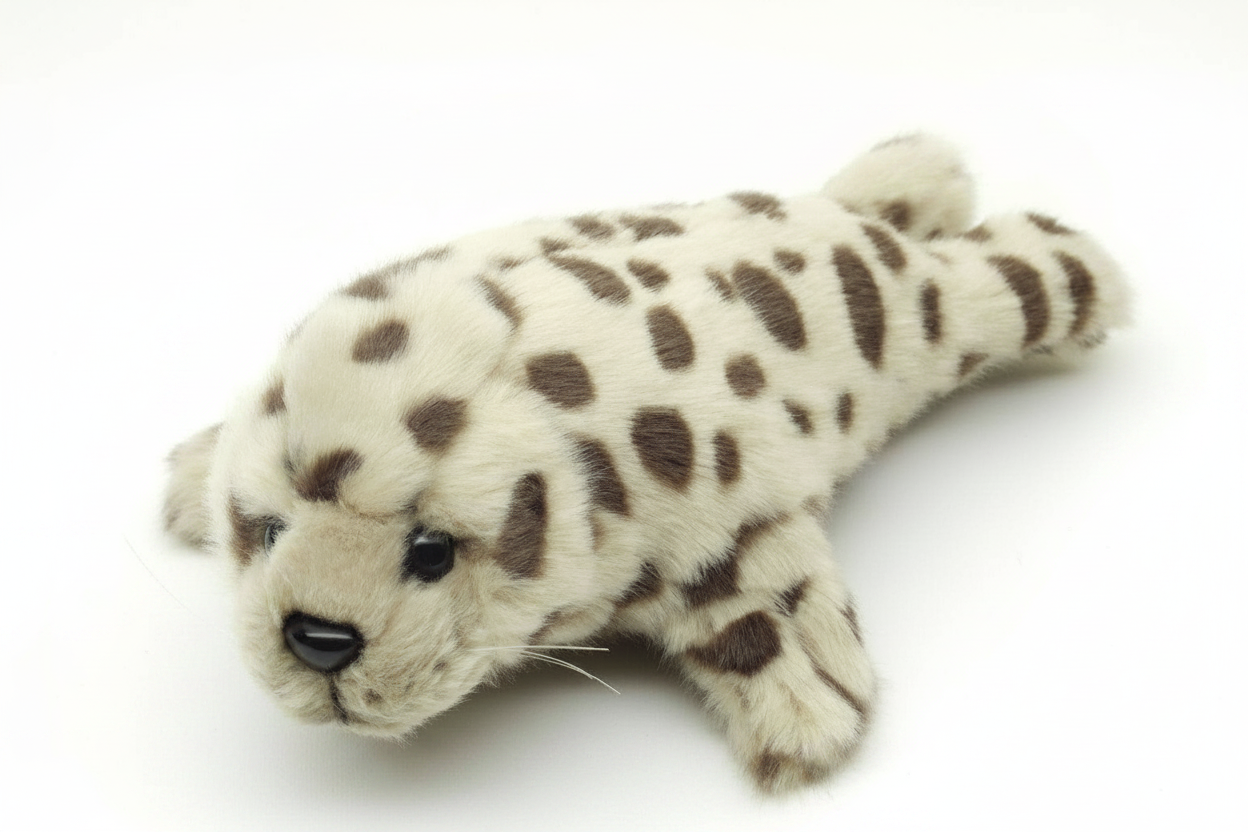 Baby Seal Plush Toy (with grey polka dots)