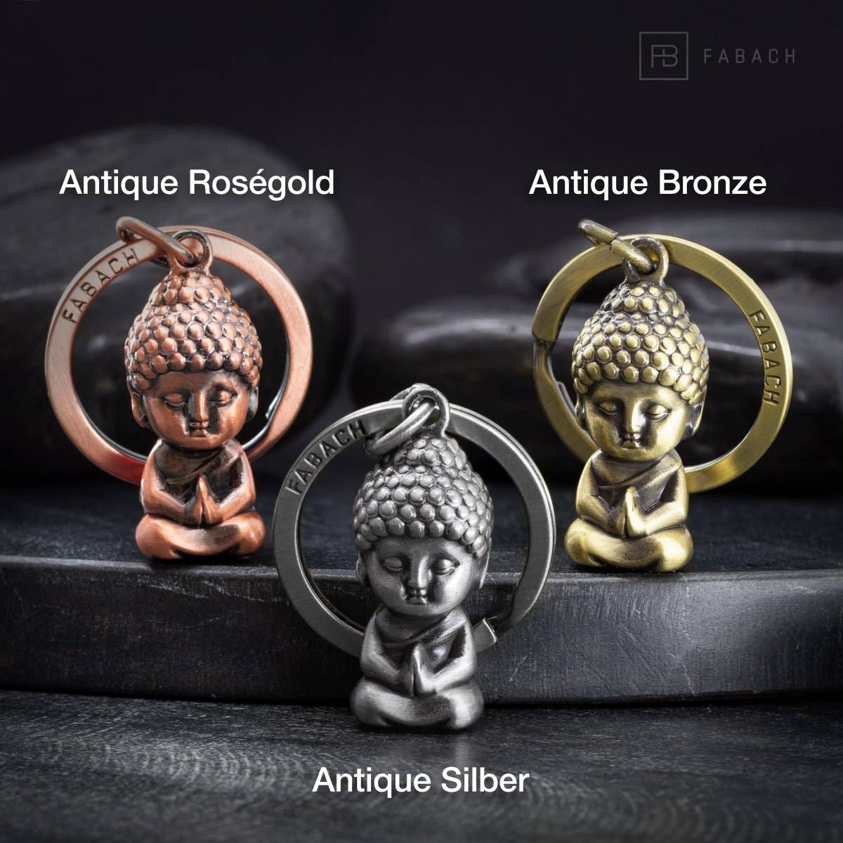 Porte-clés « Karma » Bouddha - Pendentif Bouddha - Mini-porte-bonheur Bouddha - Figurine cadeau Chakra Yoga