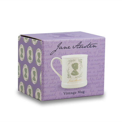 Vintage gevormde mok 375 ml Jane Austen (silhouet)