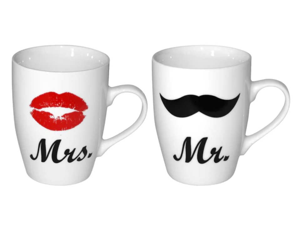 Lot de 2 tasses et Canards de bain Mr. & Mrs.