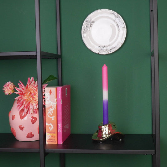 Kandelaar - Cowboyhoed - Keramiek - Goud - 13,5x11x7 cm