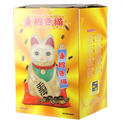 Maneki-neko gelukskat, golvende kat, 40 cm, goud