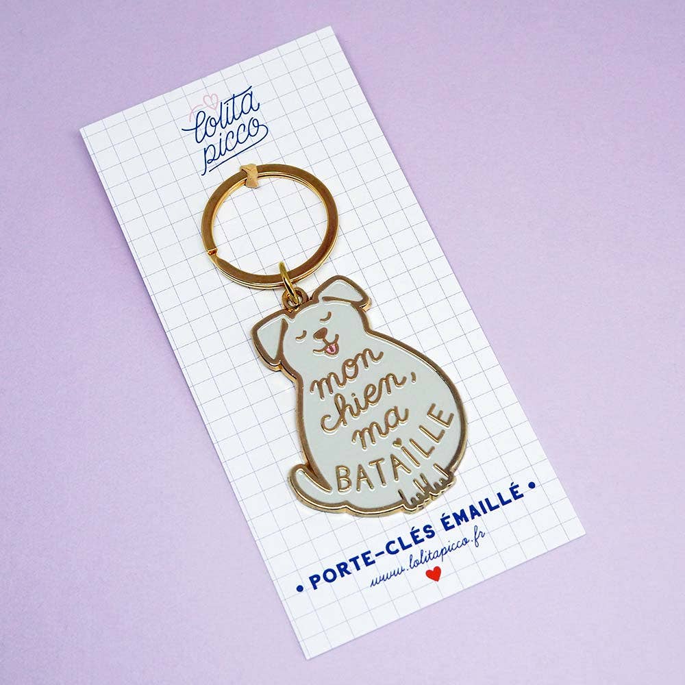 Porte-Clés "Mon Chien, Ma Bataille"