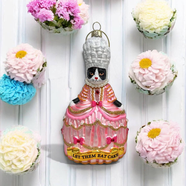 Kerstbal, Tuxedo Cat, Marie Antoinette, “Laat ze eten”