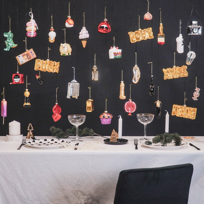 LOVE Gold Christmas Ball