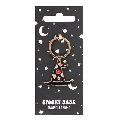 "Spooky Babe" Witch Hat Keychain