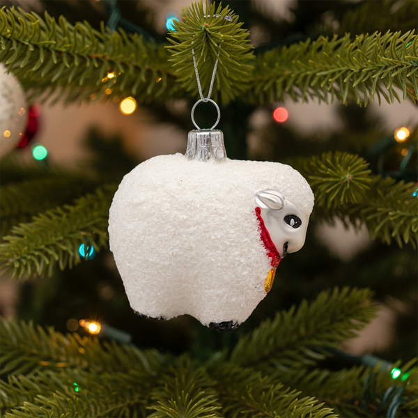 Witte Schaap Kerstbal
