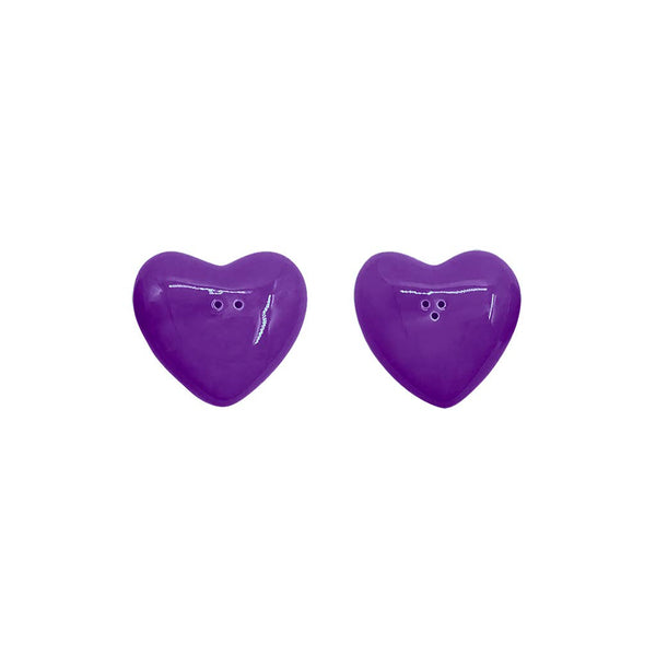 Salière et poivrière Cœur violet