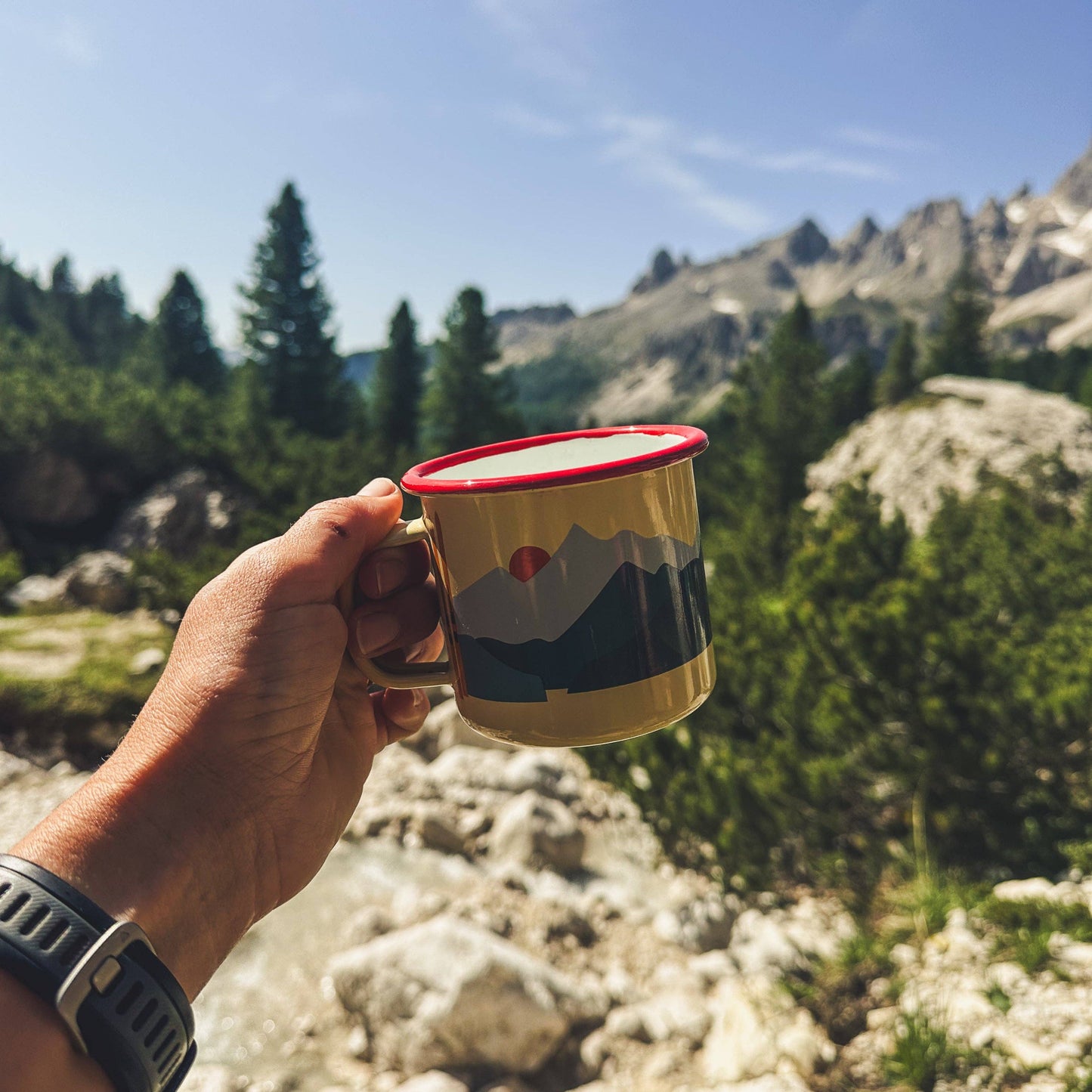 Enamel mug Mountains