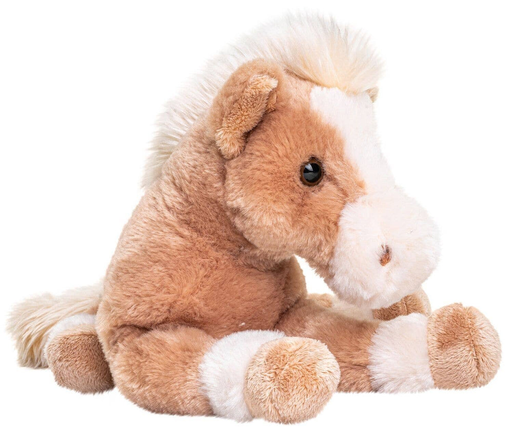 Peluche Cheval Marron Couché Clair Très Câlin