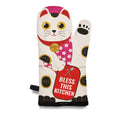 Gant de cuisine Chat porte-bonheur japonais « Bless This Kitchen »