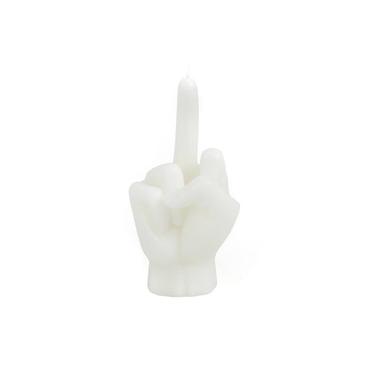 Candle - Middle Finger - Wax - White - 310 grams - 10x9x17 cm