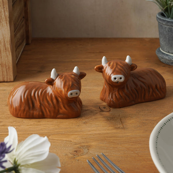 Salière et poivrière “Bramble Farm” Vaches des Highland – vue 2