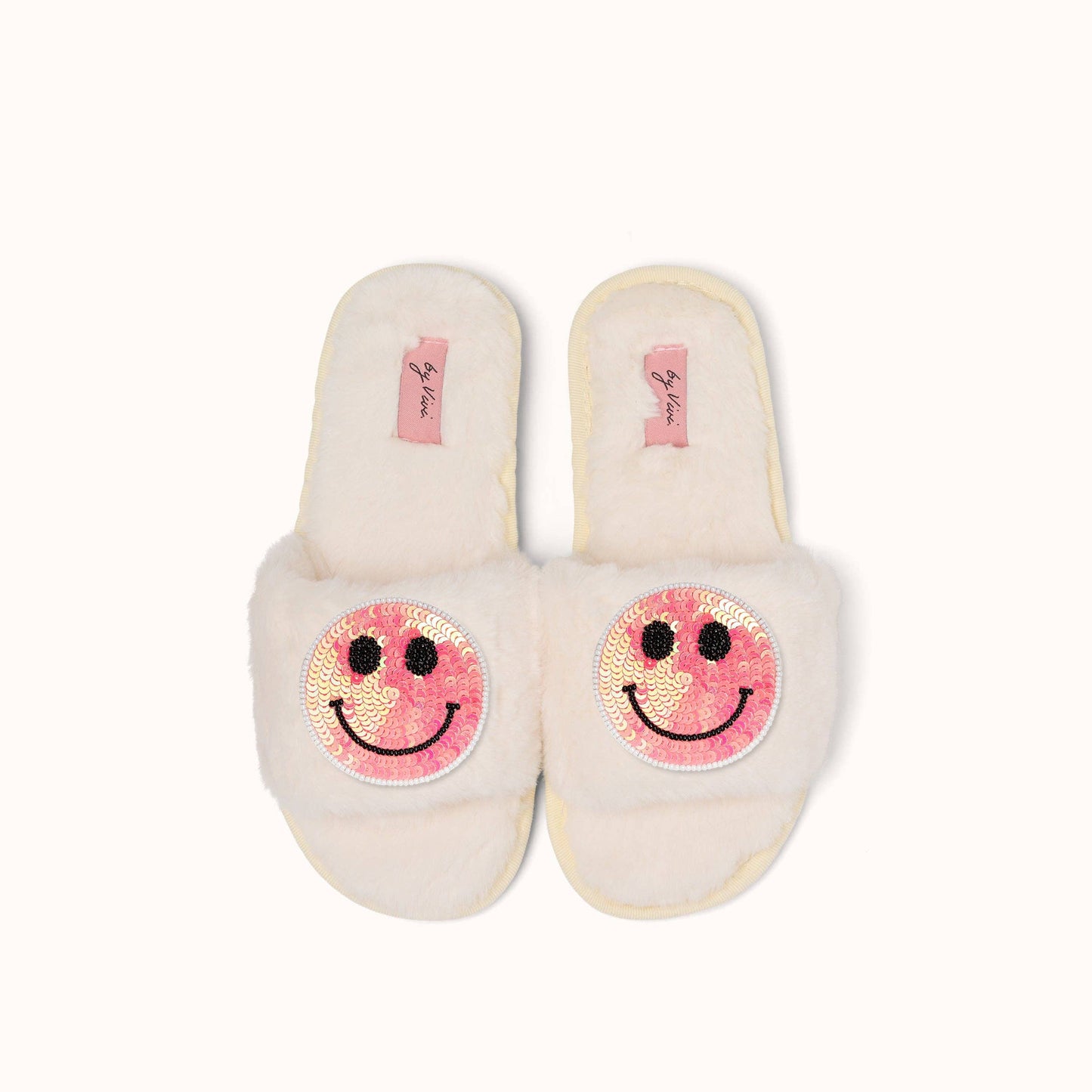 Paire de broches pour Chaussons - Smiley Rose