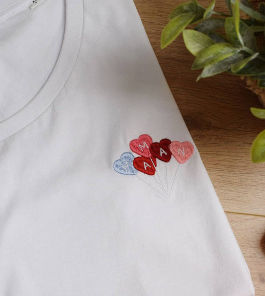 T shirt Femme Brodé - Maman ballons