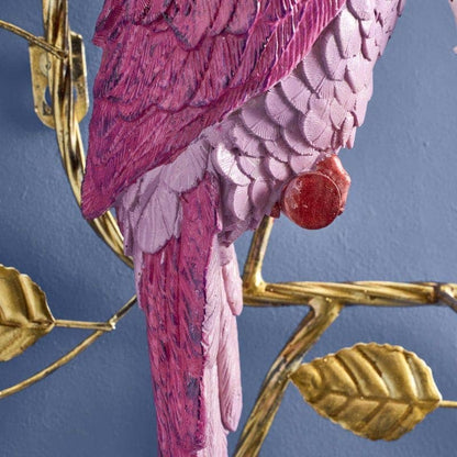 Parrot wall light, orange/pink