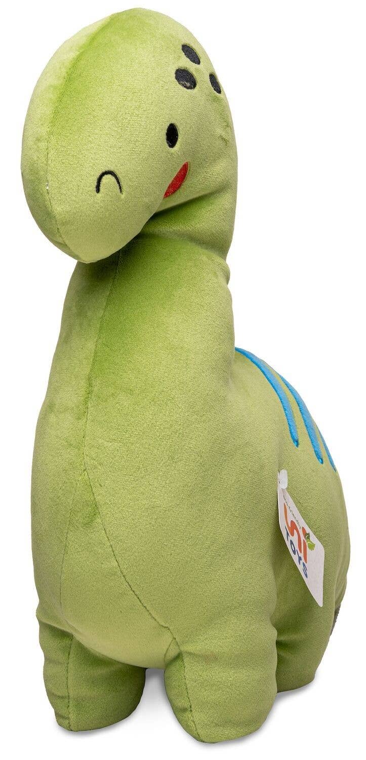 Coussin Peluche Dinosaure Vert