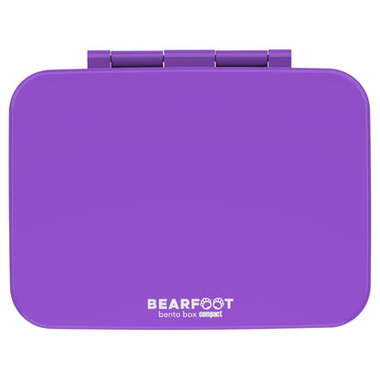 Lunch box with compartments, lightweight & leak-proof - purple