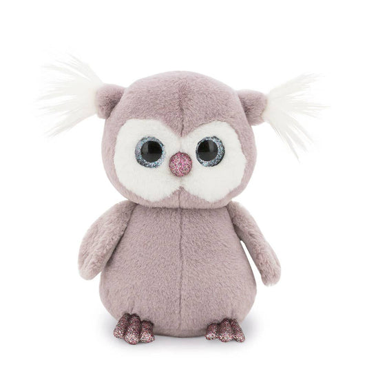 Pluche knuffel Fluffy de kleine paarse uil - 22 cm - 0+