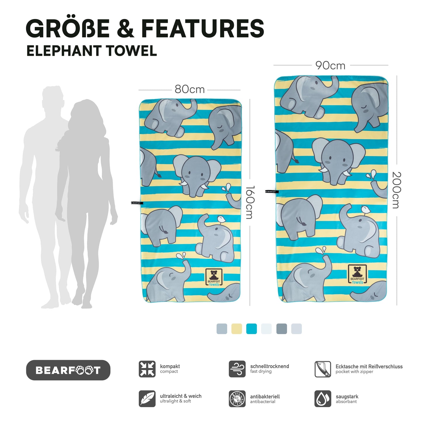 Elefanten Beach Towel - Microfiber