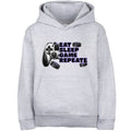 Sweat à capuche gymnastique – Fringoo gaming gris for Boys Cotton Rich Soft Hooded – Eat Game Pad gris