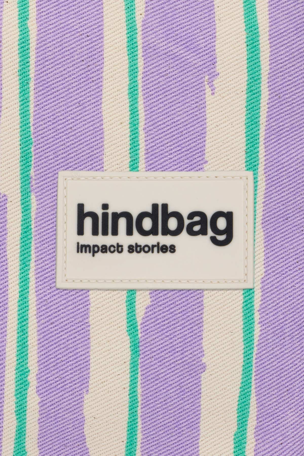 Sac cabas Claude Rayures Vert et Parme