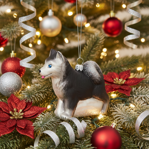 Husky kerstbal